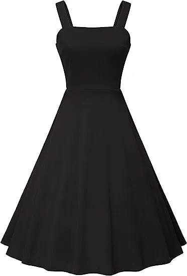 1950s Dresses for Women Vintage Goth Swing Cocktail Dress