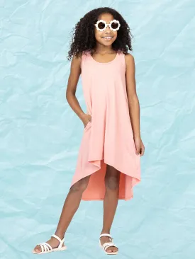 24sevenkid Girls High Low Sleeveless Pocket Dress