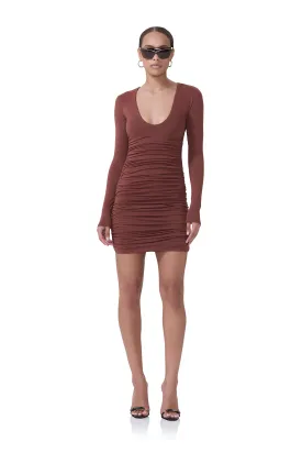 Afton Mini Dress - Cocoa