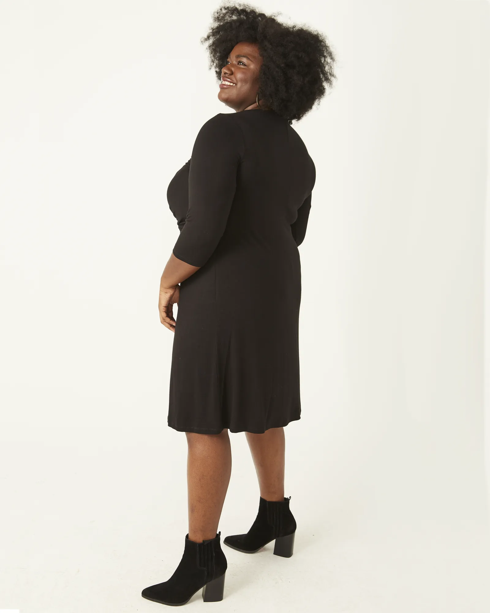 Aiysha Knot-Front Dress | Black