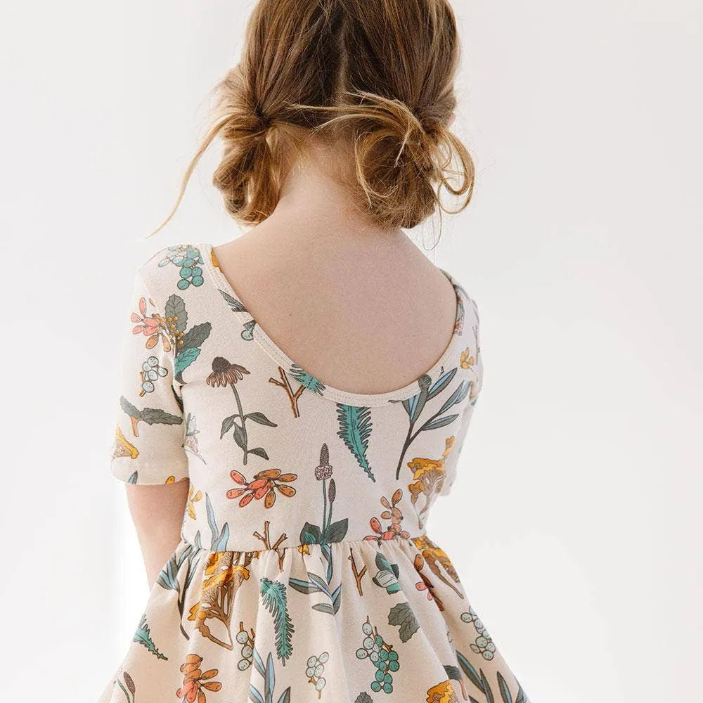 Alice   Ames - Short Sleeve Ballet Dress -  Herbal Study