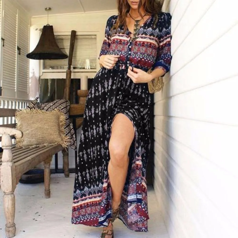 Alyssa - Long Bohemian Style Dress