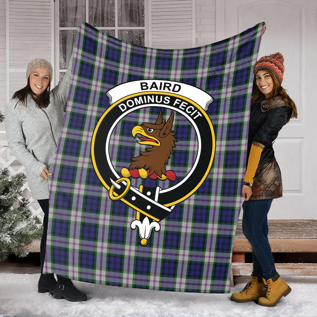 Baird Dress Tartan Blanket with Family Crest