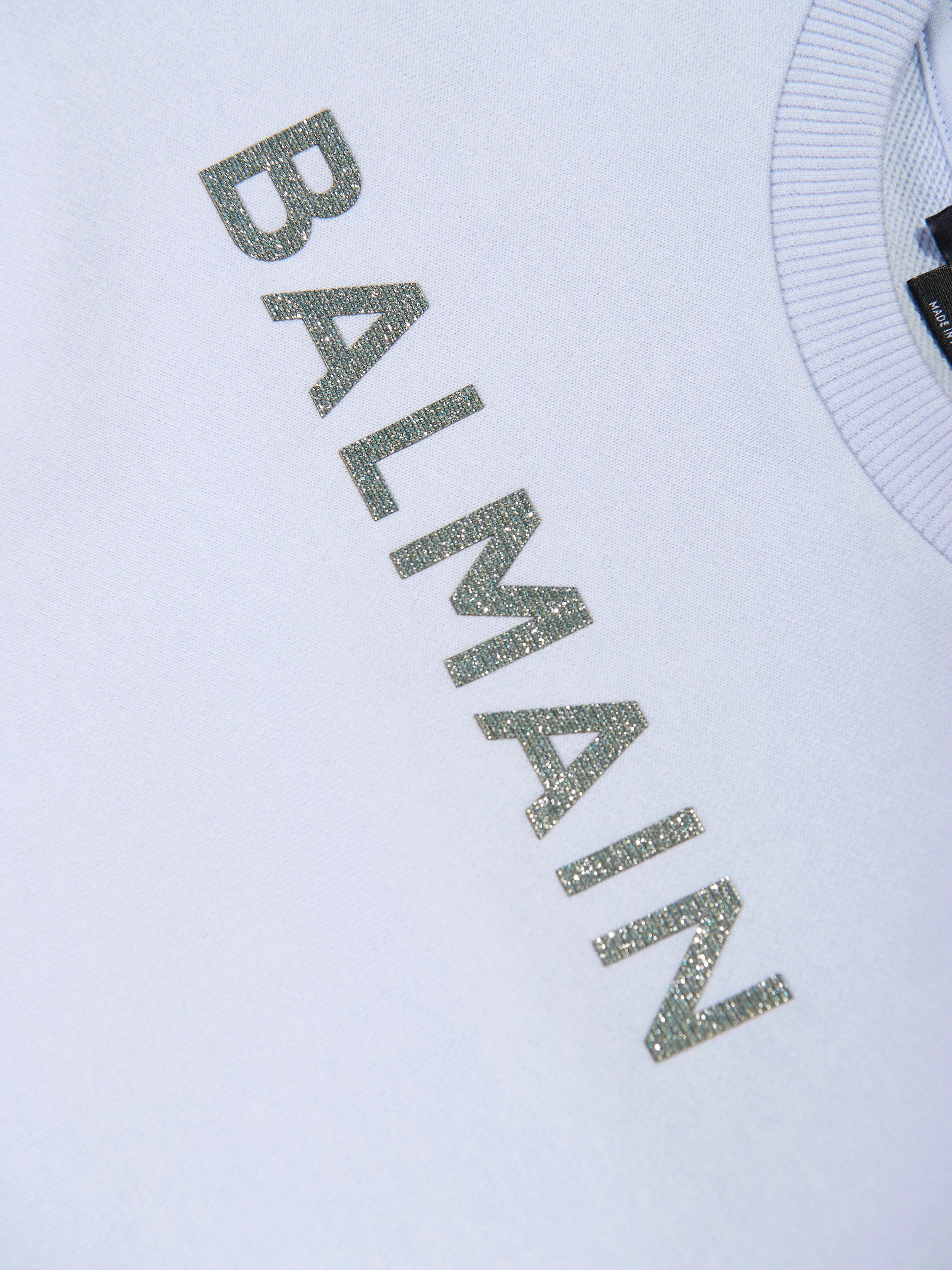 Balmain Girls Logo Jersey Dress in Grey