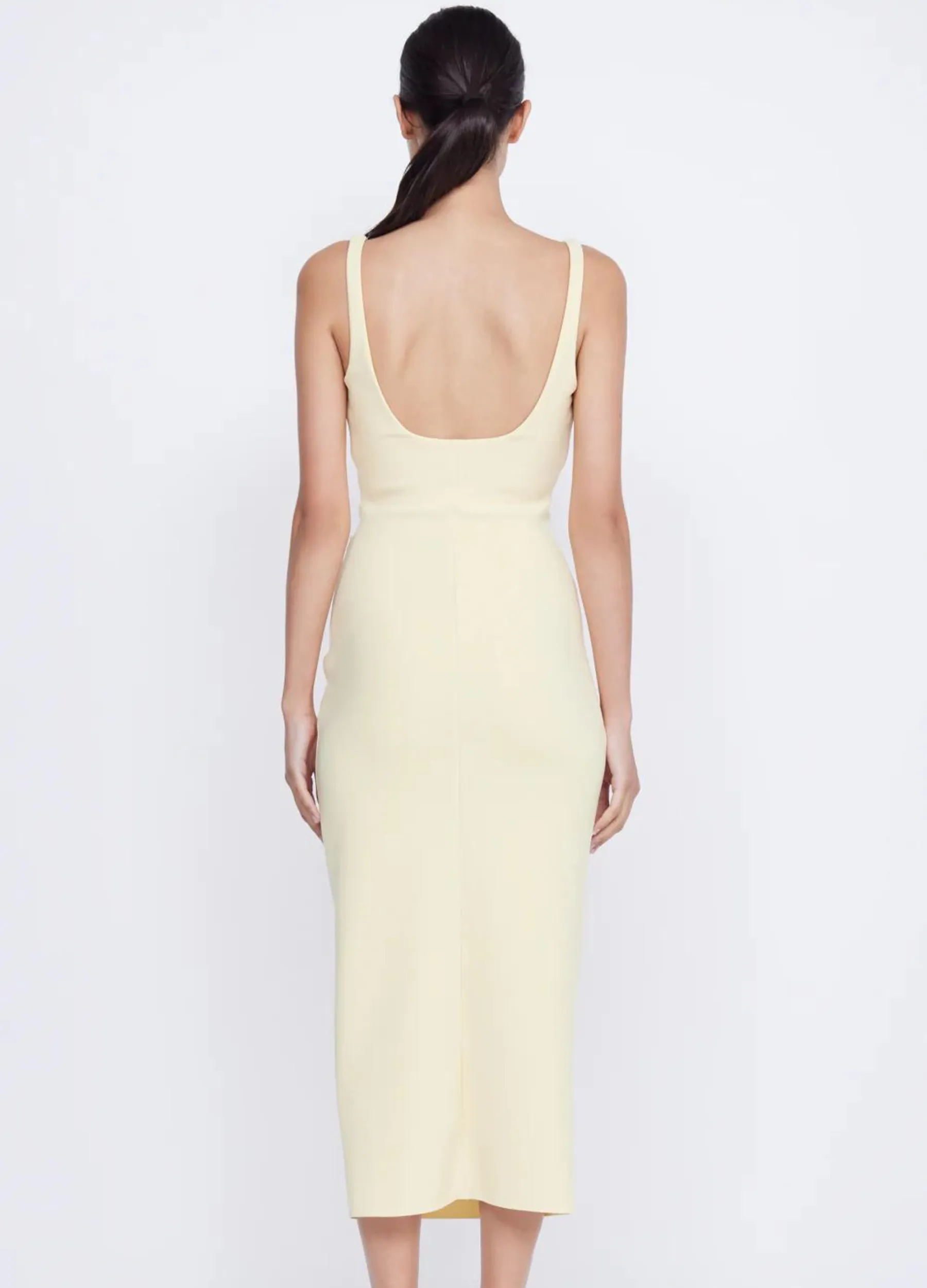 Bec   Bridge - Karina Tuck Dress - Butter Yellow