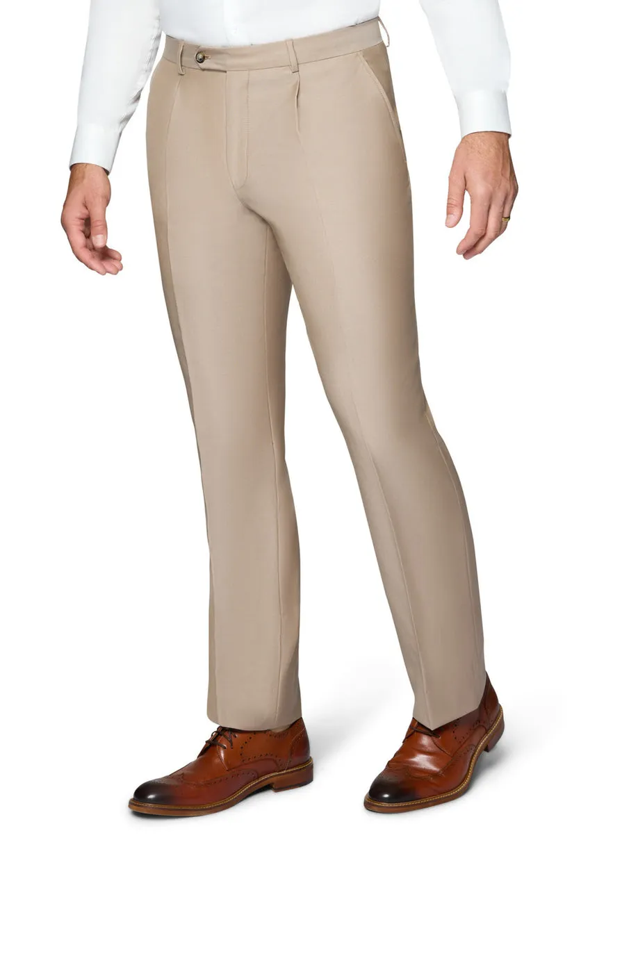 Berragamo Elegant Slim Fit Pants - Taupe