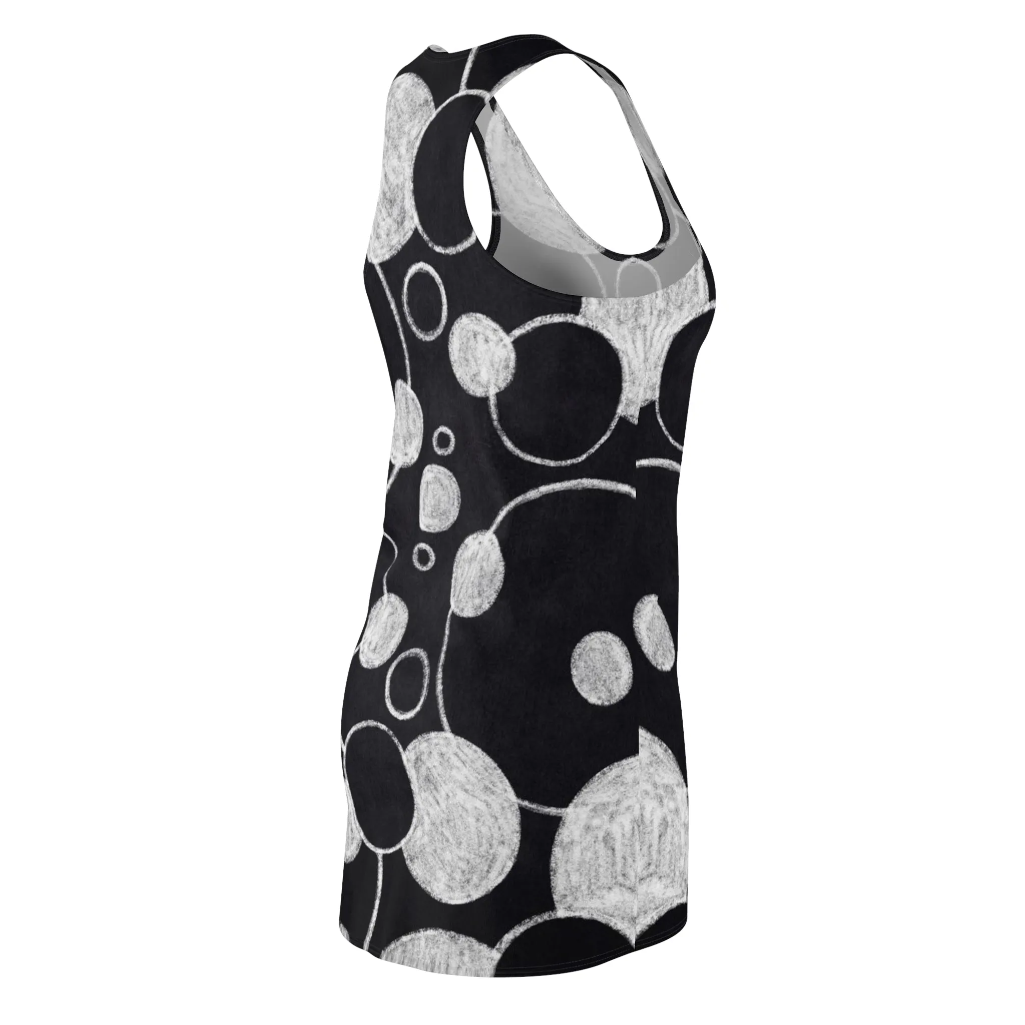 Black Dots - Inovax Women's Cut & Sew Racerback Dress