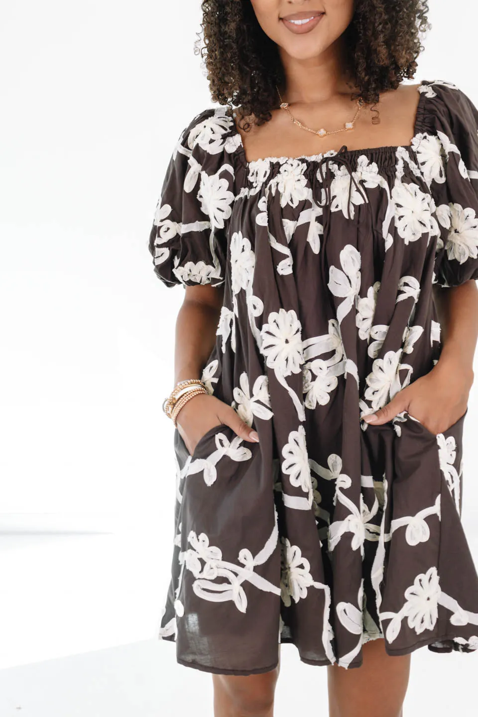 Botanical Babe Dress - Brown