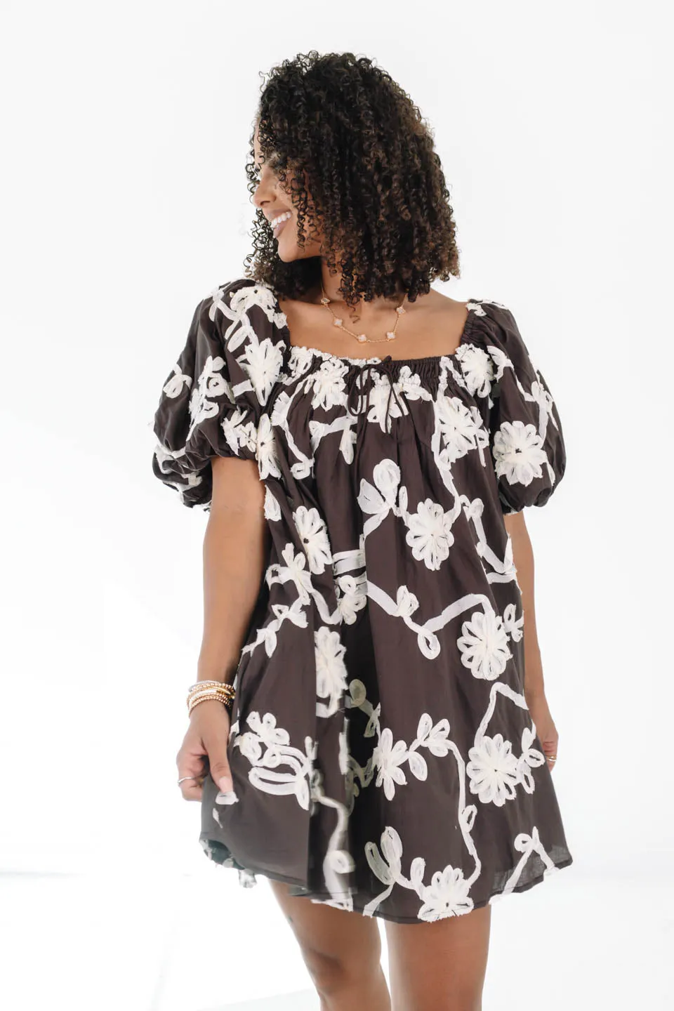 Botanical Babe Dress - Brown