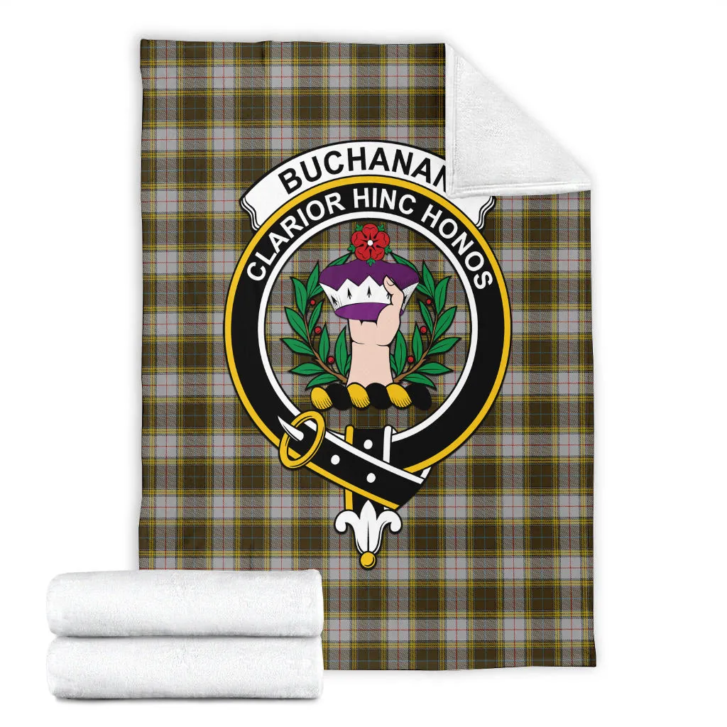 Buchanan Dress Tartan Blanket with Family Crest