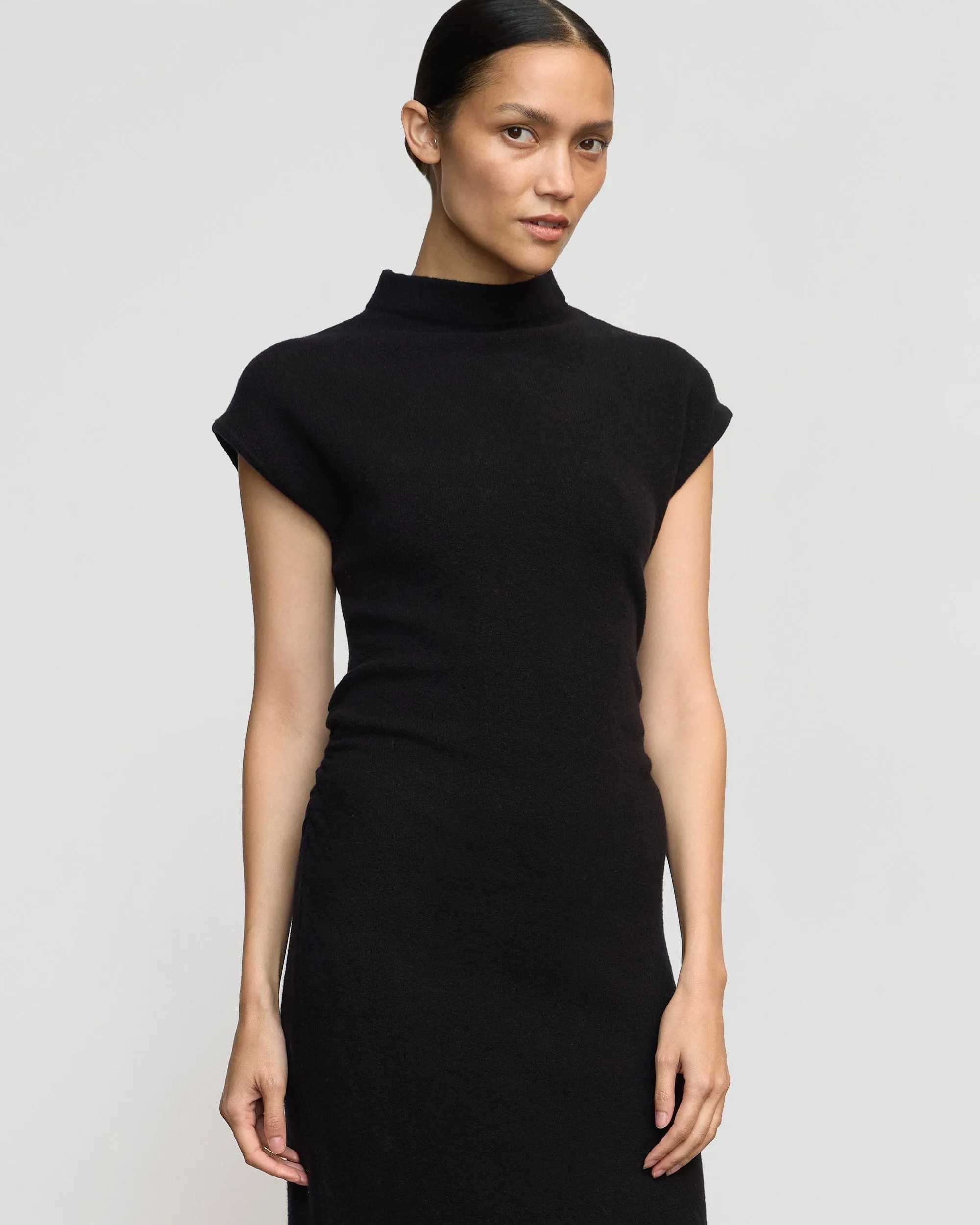 Caspia Mock-Neck Sweater Dress