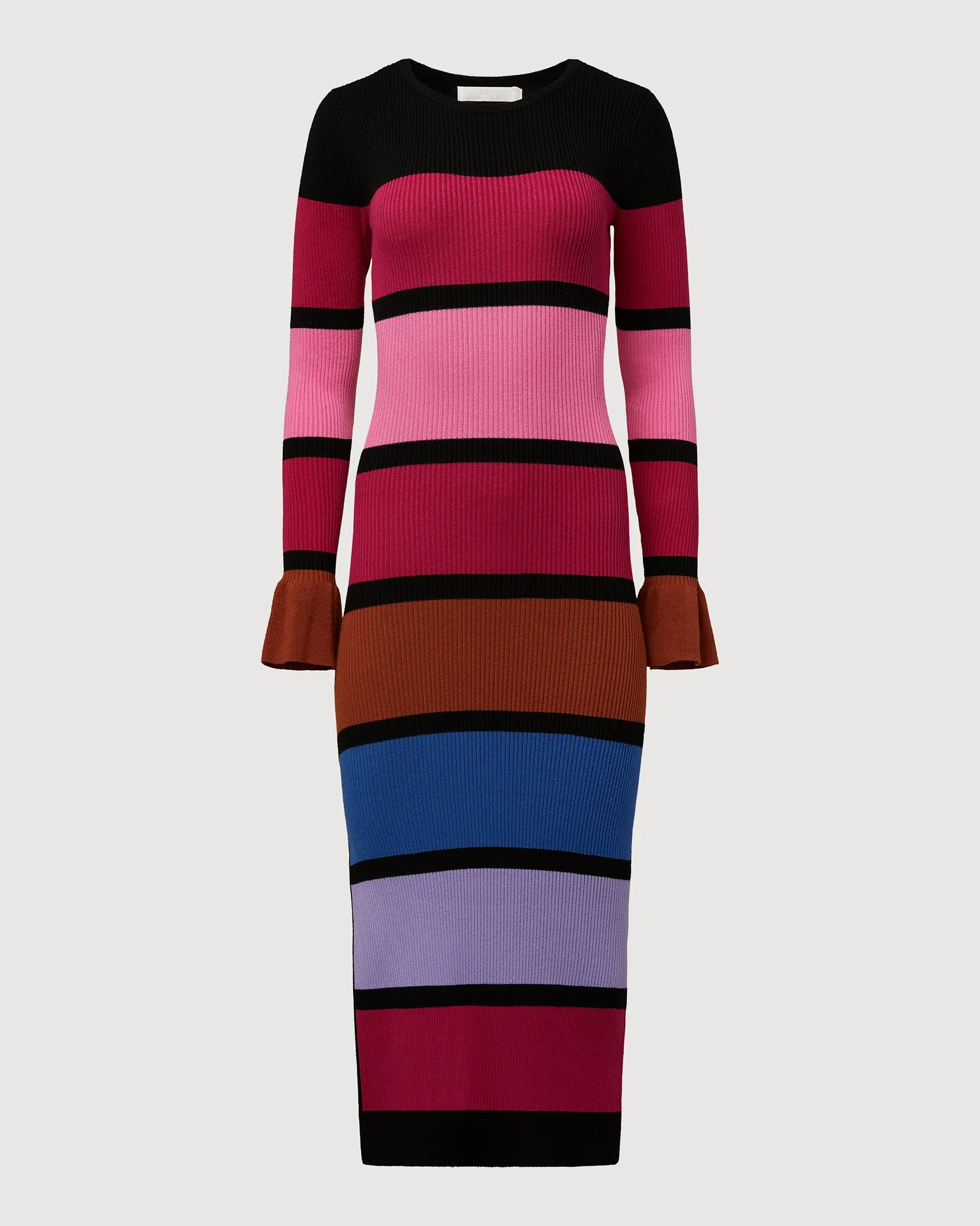 Colorblock Knit Midi Dress