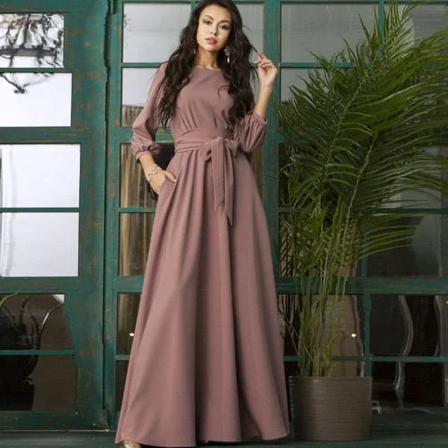 DressBetty - Vintage  Lantern Sleeve Elegant Bandage Floor-Length Dress