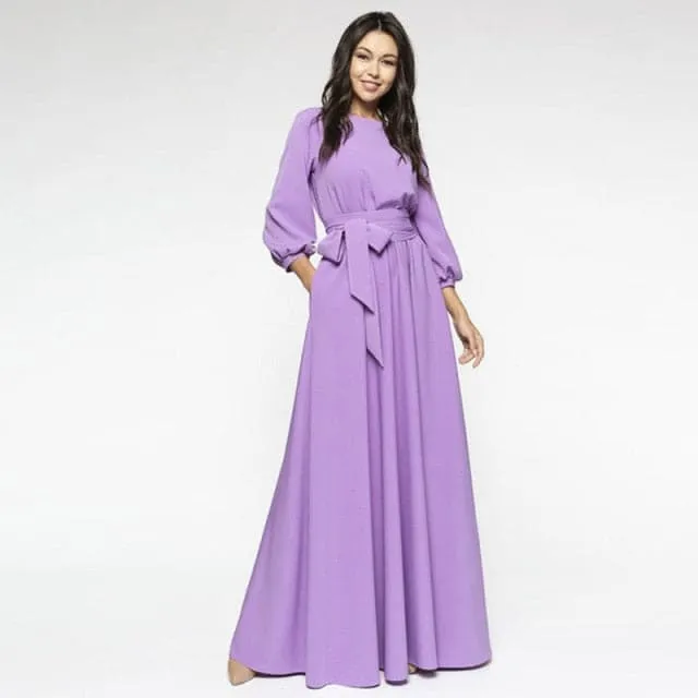 DressBetty - Vintage  Lantern Sleeve Elegant Bandage Floor-Length Dress