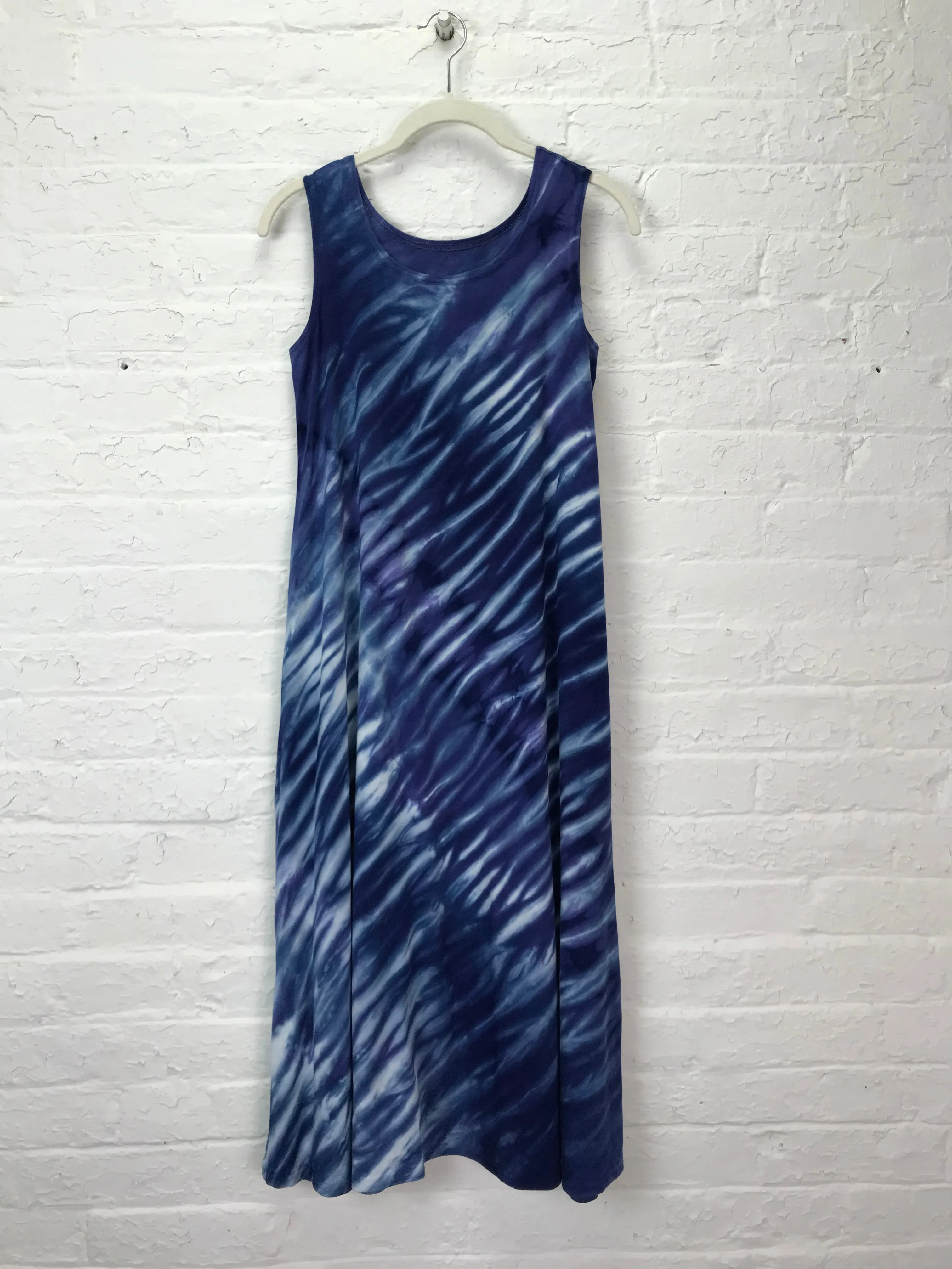 Eileen Midi Tank Dress in Blue Waves