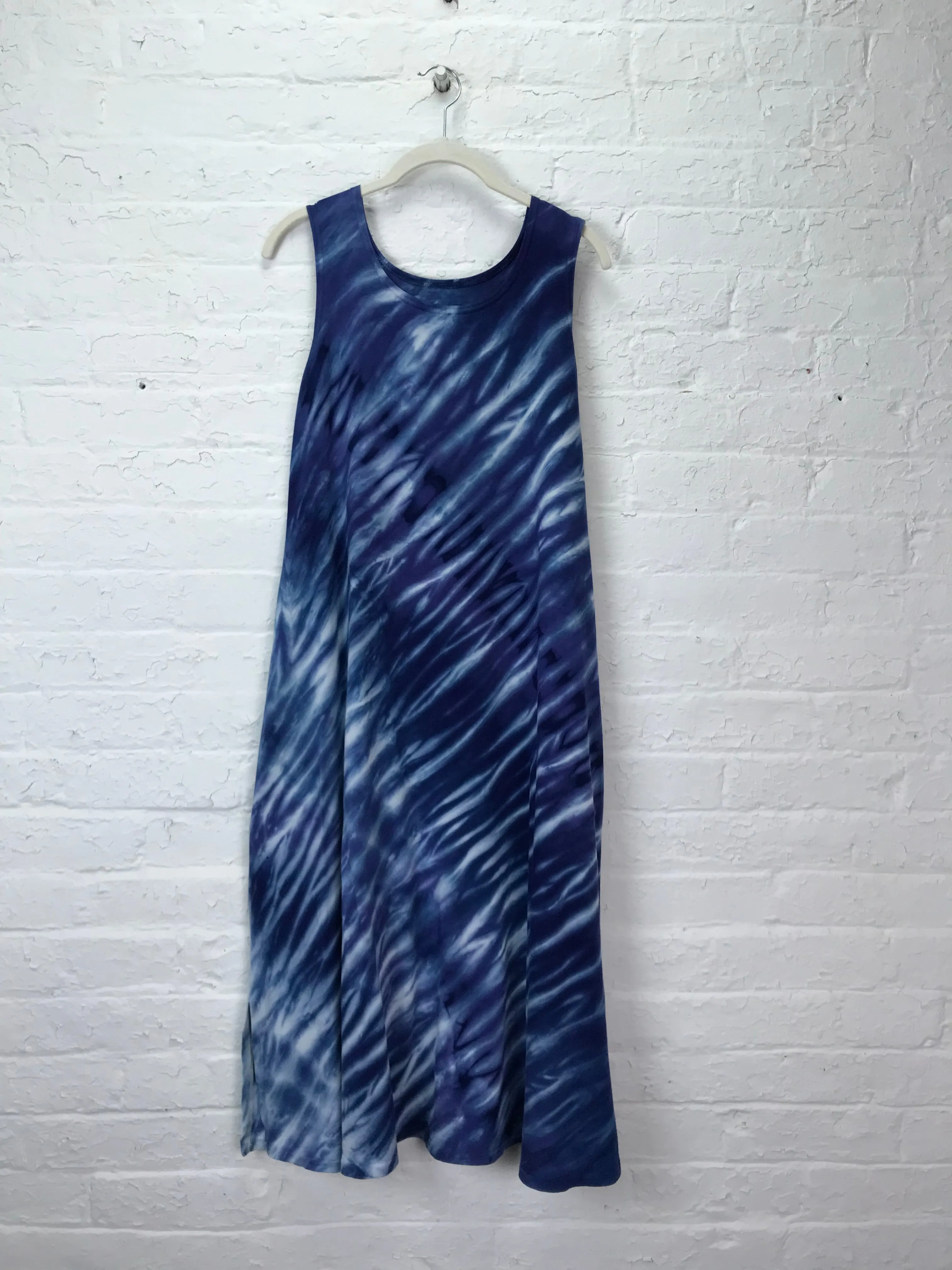 Eileen Midi Tank Dress in Blue Waves