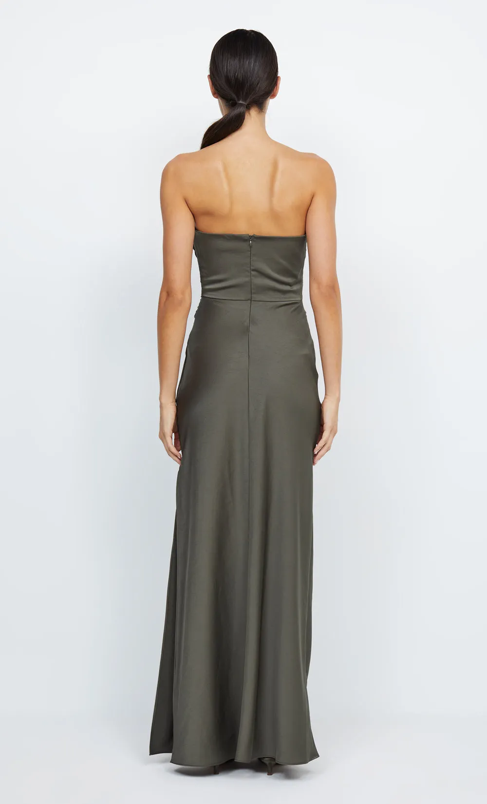 ETERNITY STRAPLESS MAXI DRESS - DARK WILLOW