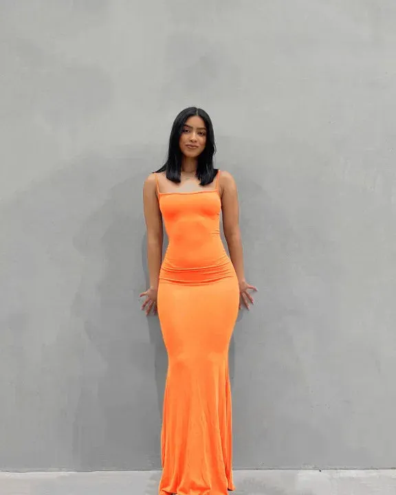 Fashion Women's Sexy Long Dress Sleeveless Fish Tail DressSpaghetti Strap Bodycon  Solid Color Long Skirt Summer Streetwear Y2k