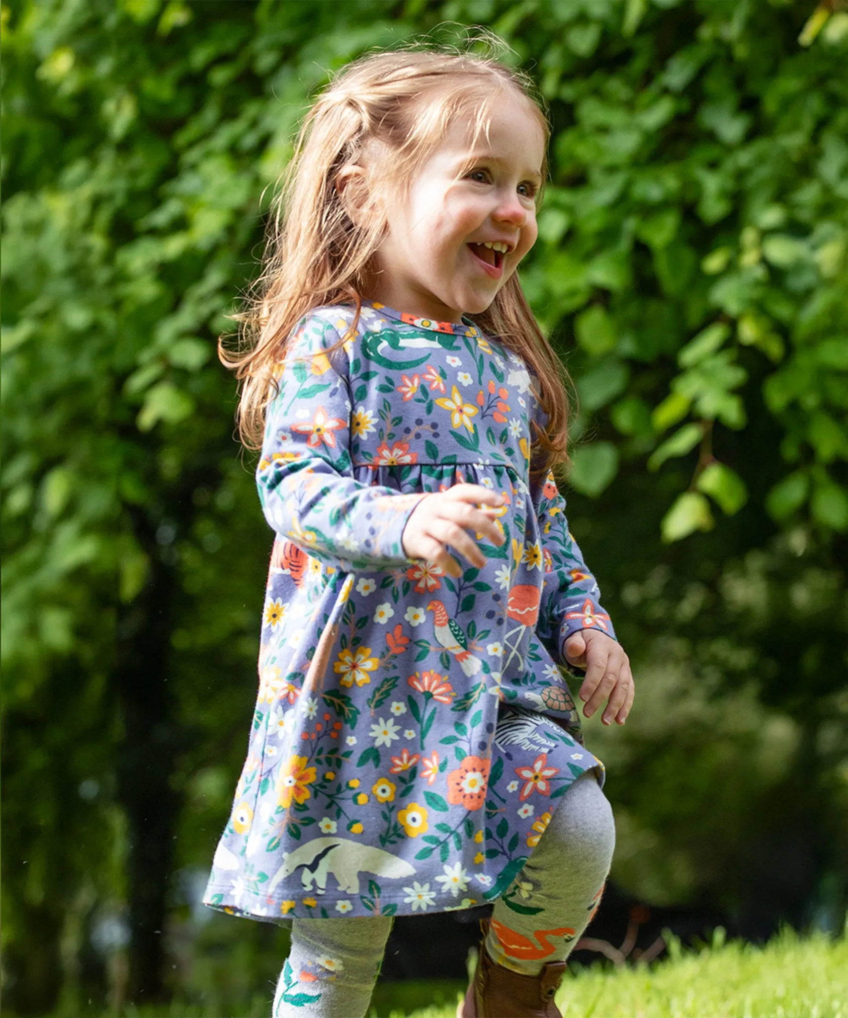 Frugi Dee Dress - Rainforest Friends