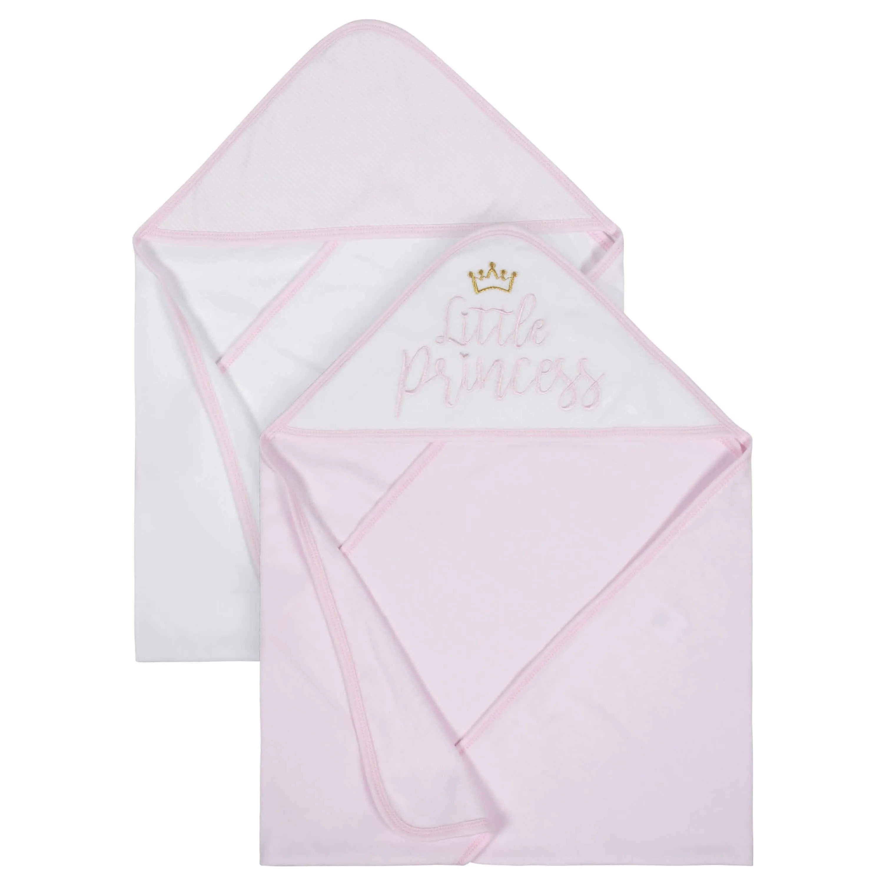 Gerber® Organic 2-Pack Baby Girls Princess Hooded Towels