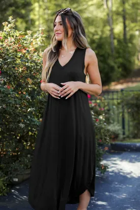 Glow Chic's Casual V-neck Sleeveless Long Dress