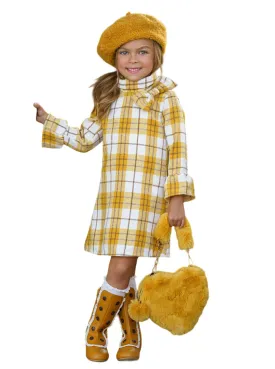 Golden Girl Marigold Flannel Dress