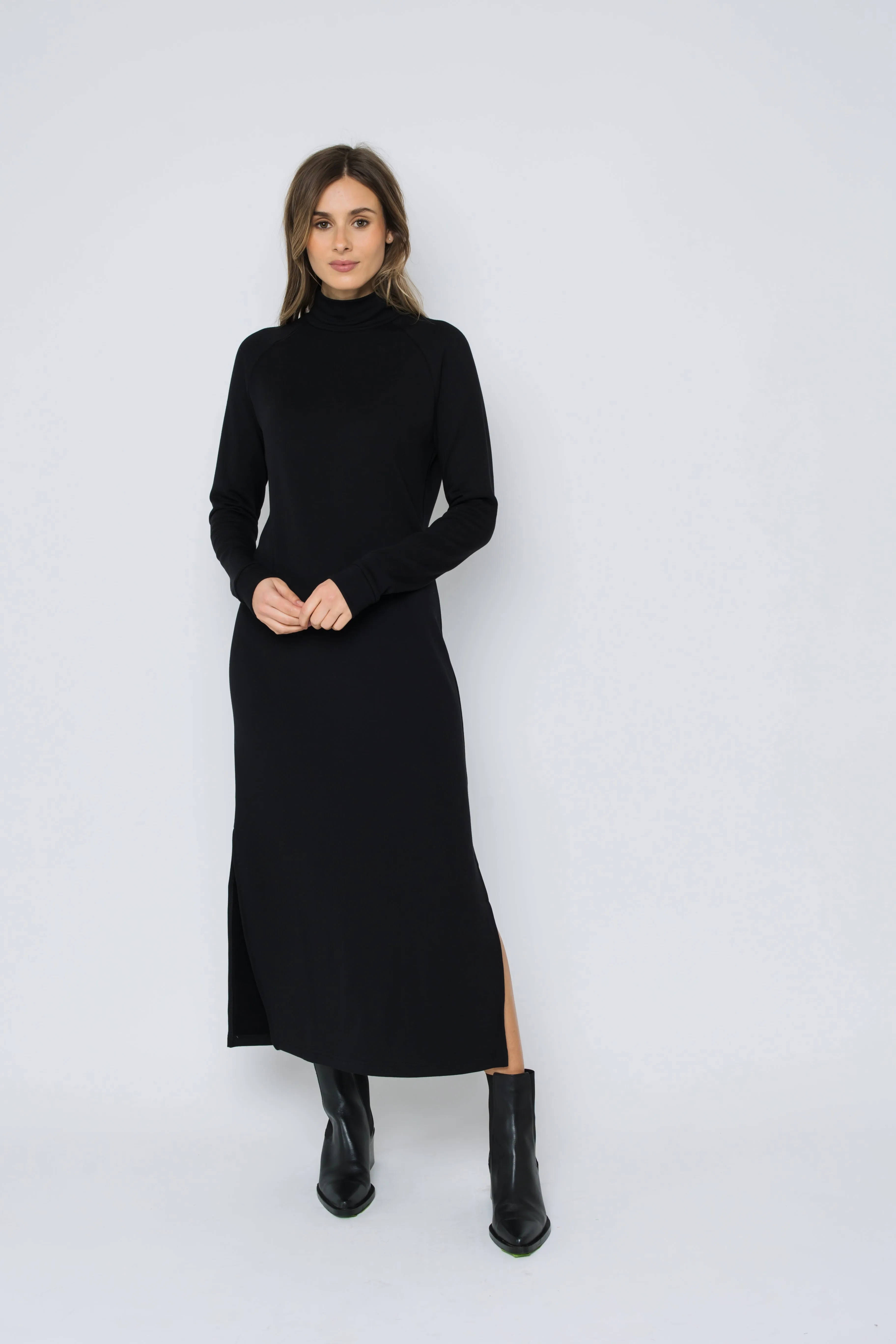 Ivy-Luxe Fleece Maxi Dress