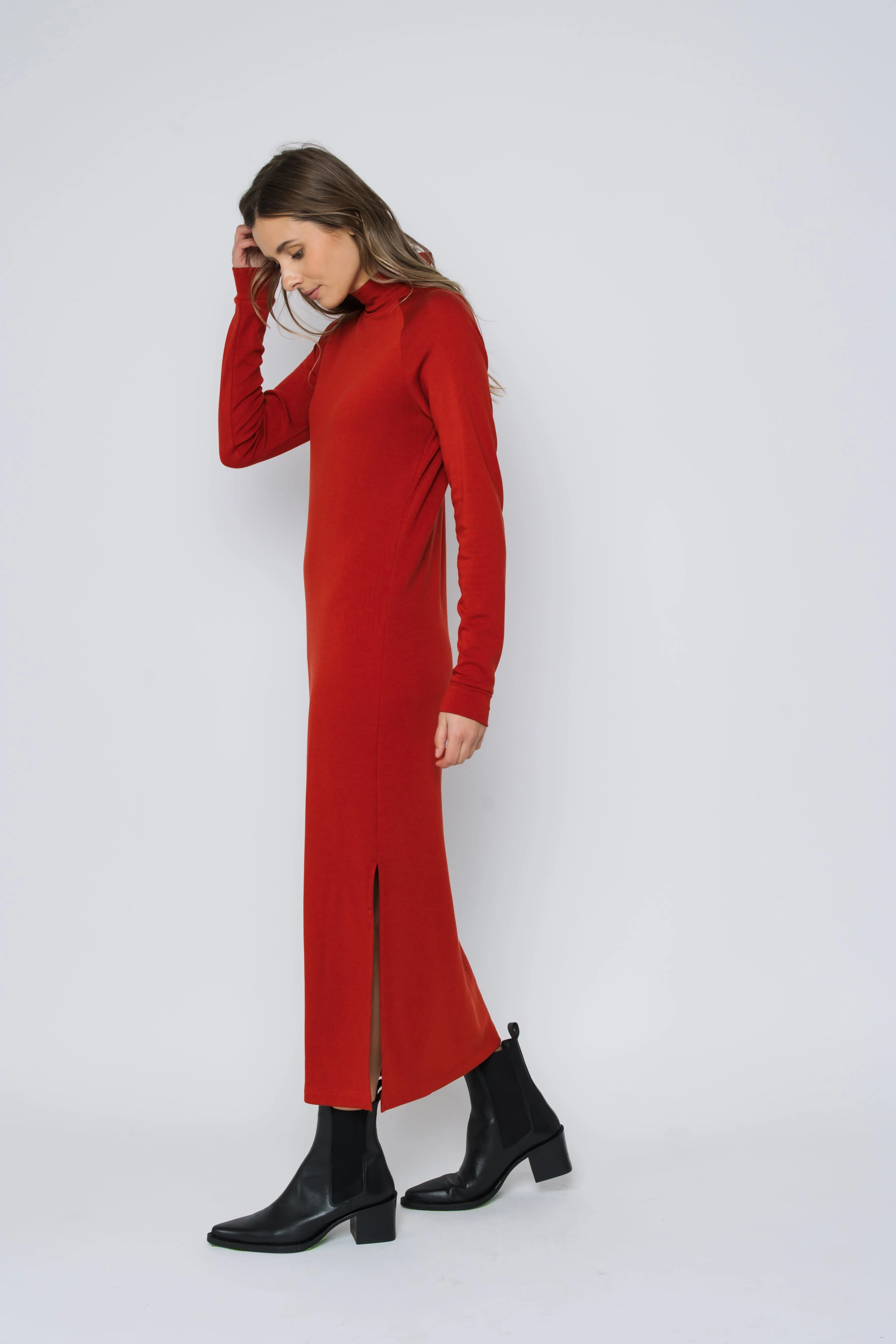 Ivy-Luxe Fleece Maxi Dress