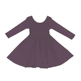 Kyte Baby Long Sleeve Twirl Dress in Currant