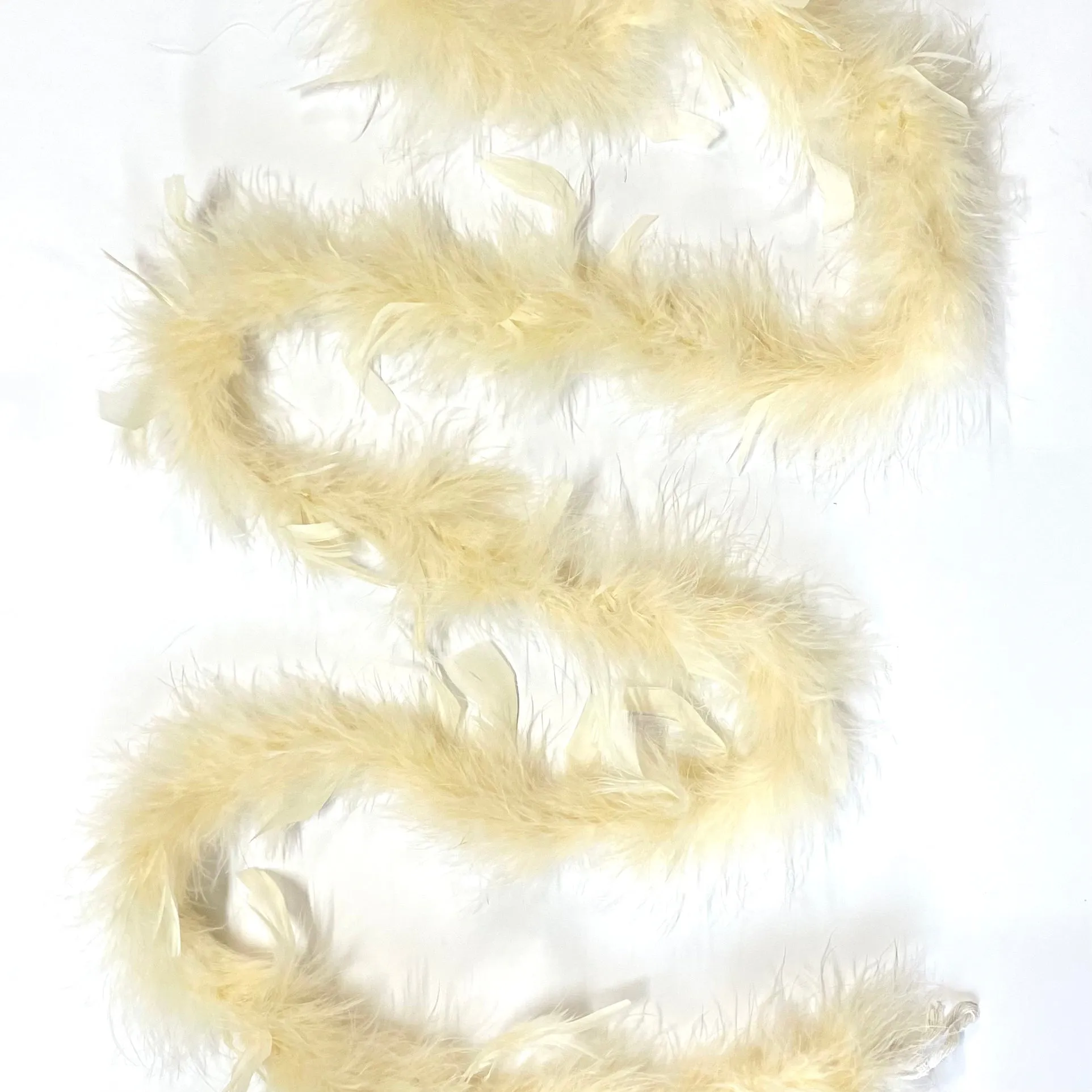 Marabou & Chandelle Feather Boa - Beige