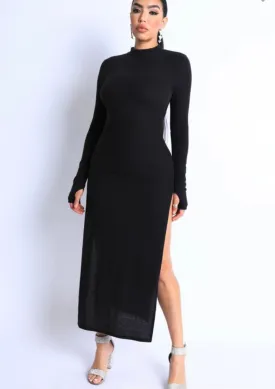 Mattie Hacci mockneck long sleeve dress