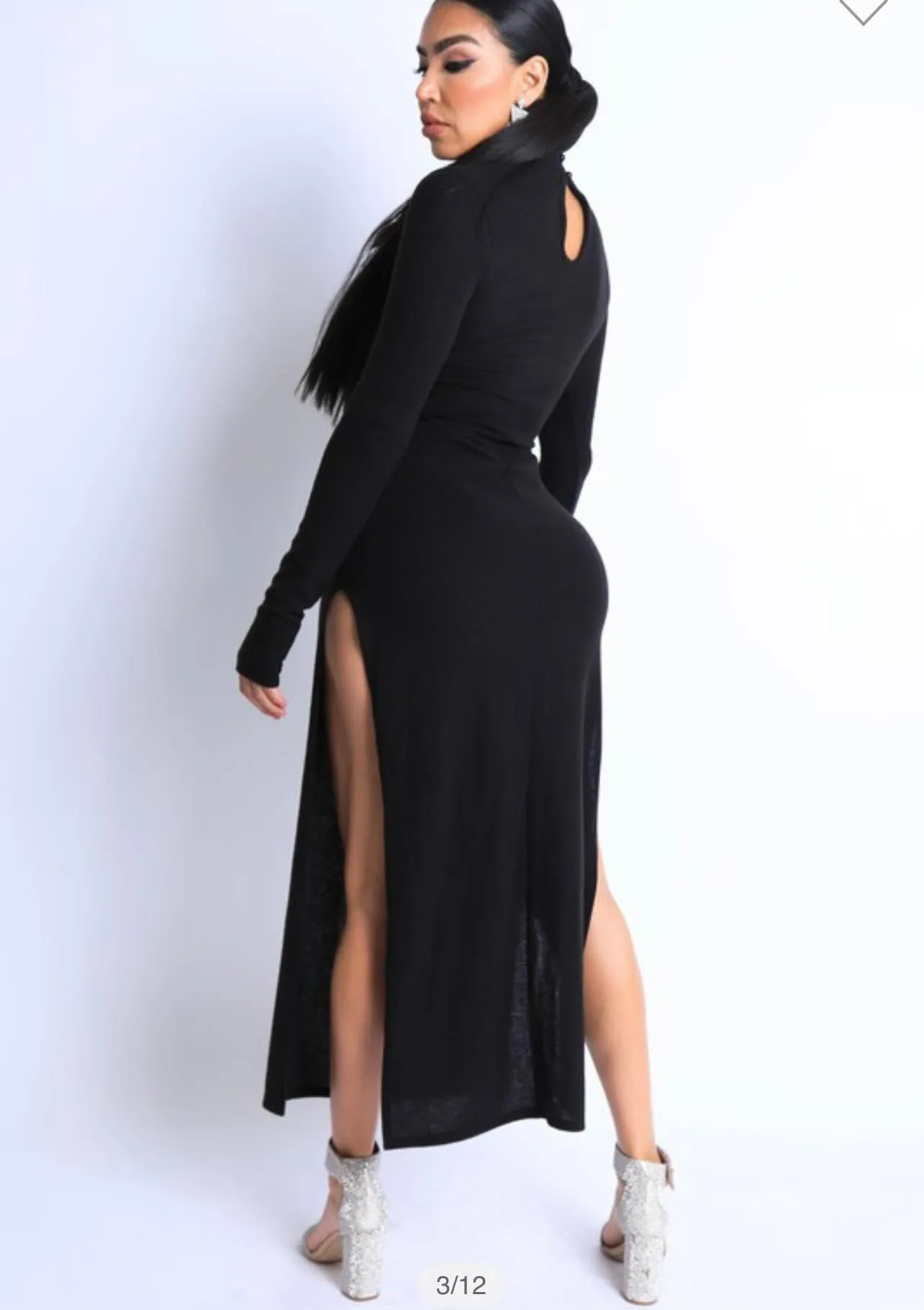 Mattie Hacci mockneck long sleeve dress