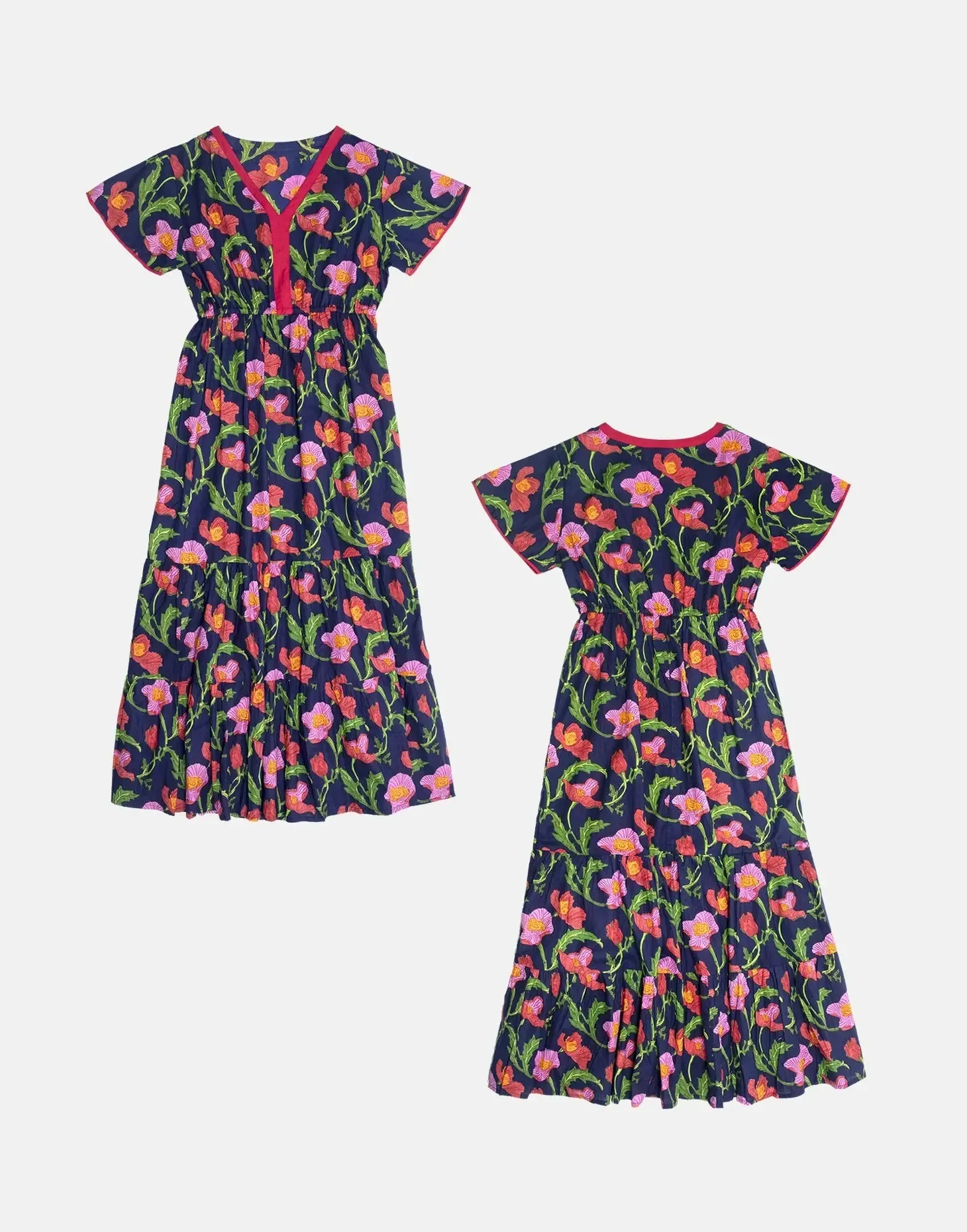 Midnight Sweetpea Floral Cotton Dress