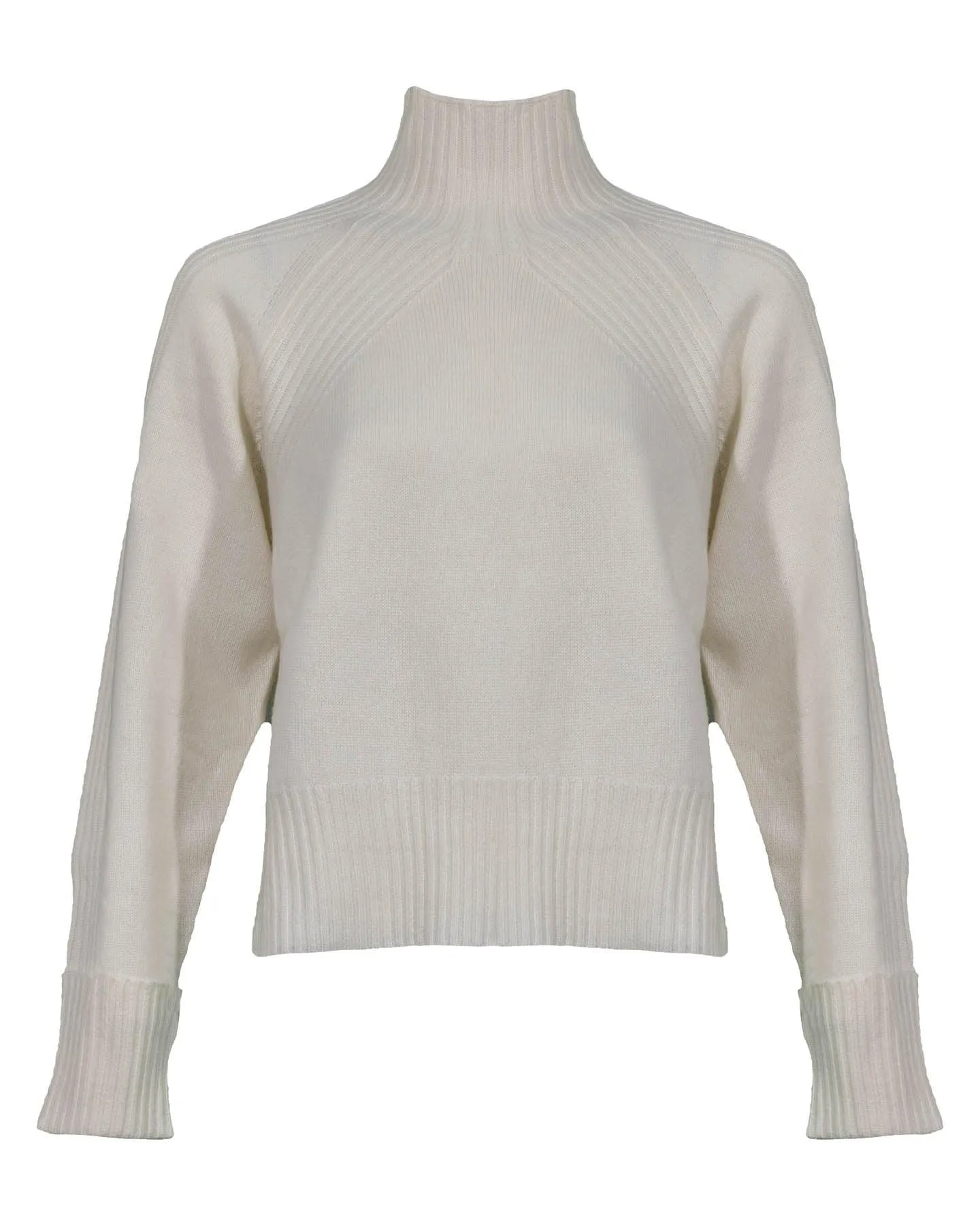 Mock Neck Wool Cashmere Sweater