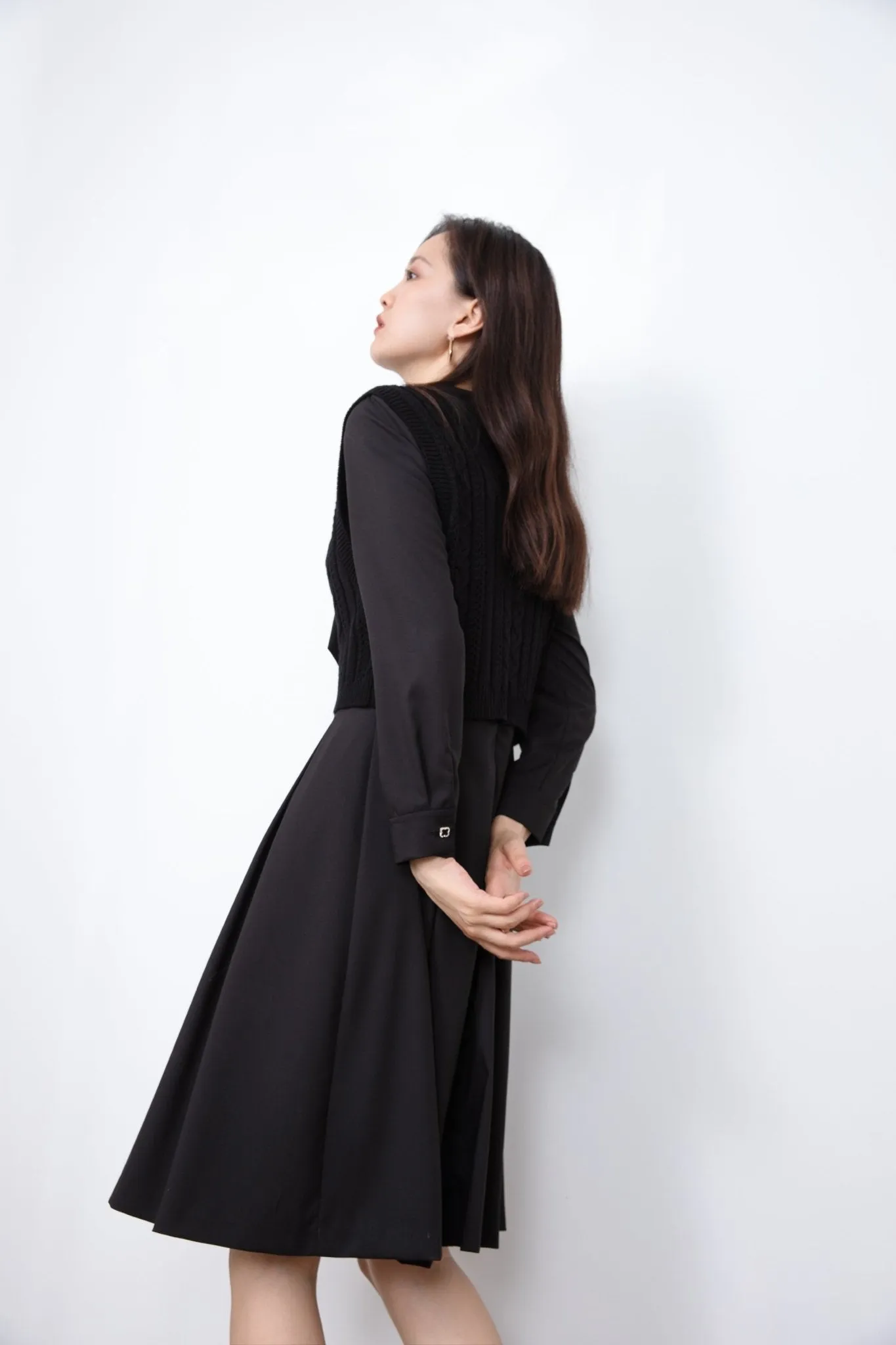 Needle Shuttle Black Dress