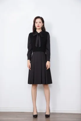 Needle Shuttle Black Dress