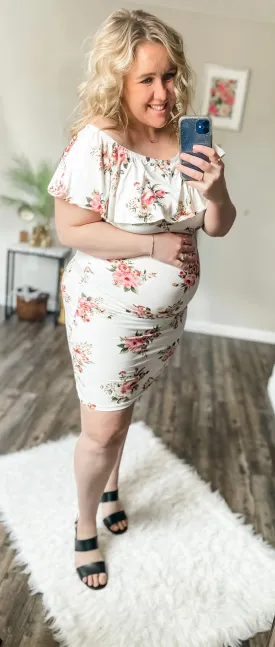 Off the shoulder Maternity dress