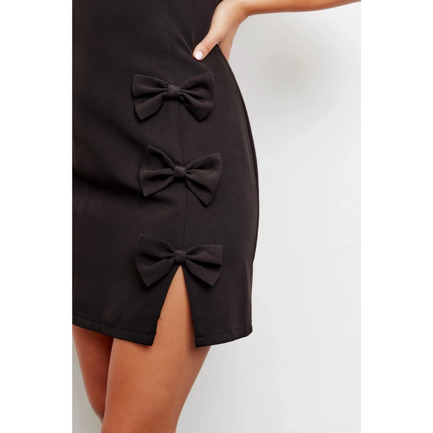 Pamela Bodycon Mini Dress Bow Dress