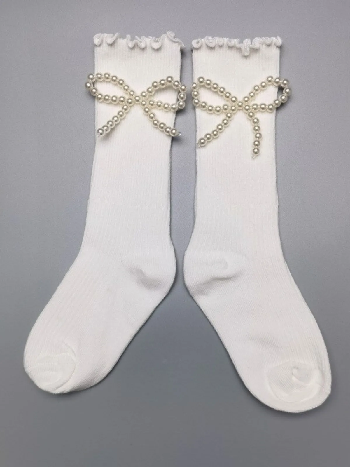 Pearly Princess Lettuce Edge Socks