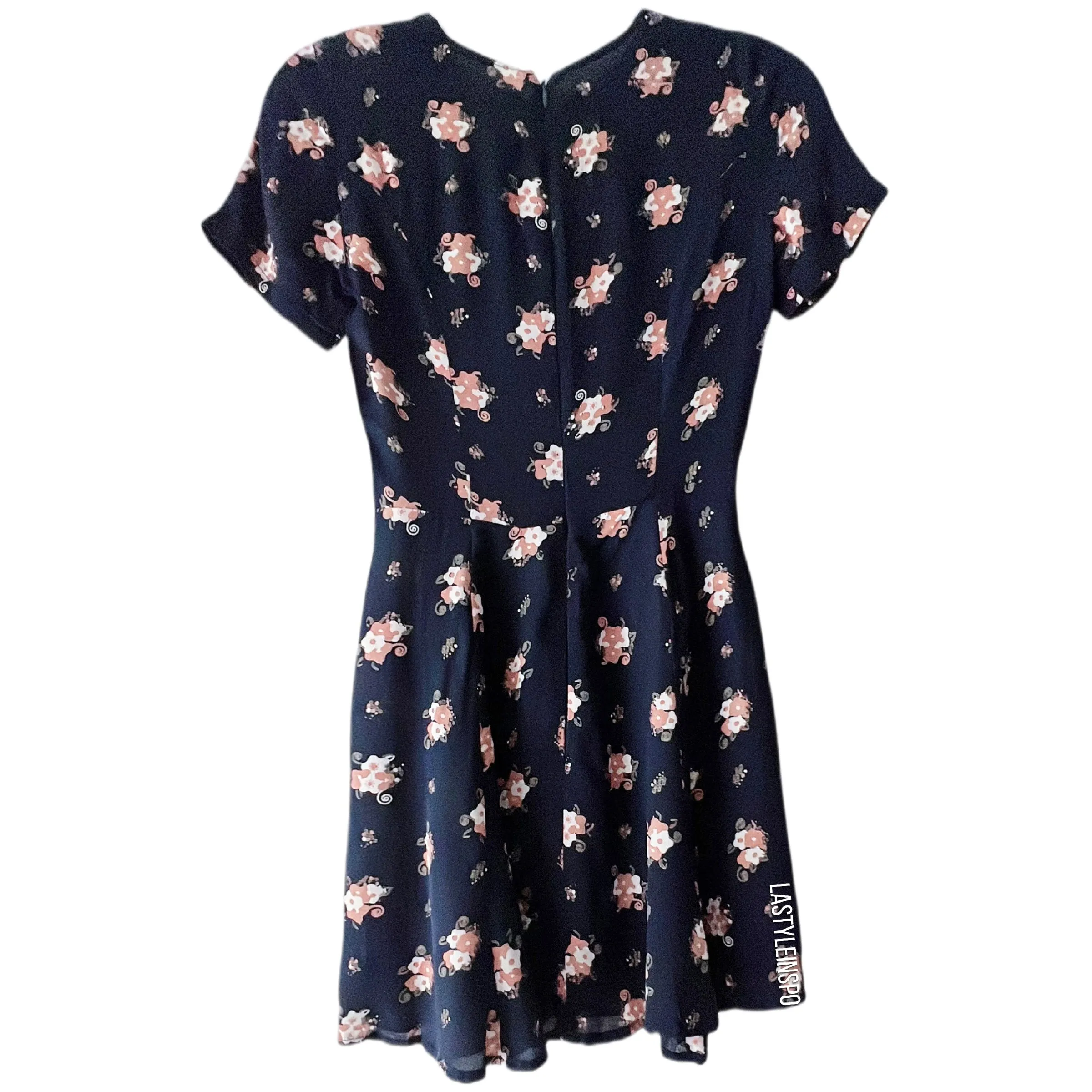 Reformation Cut Sleeves Floral Dress Blue Size 0