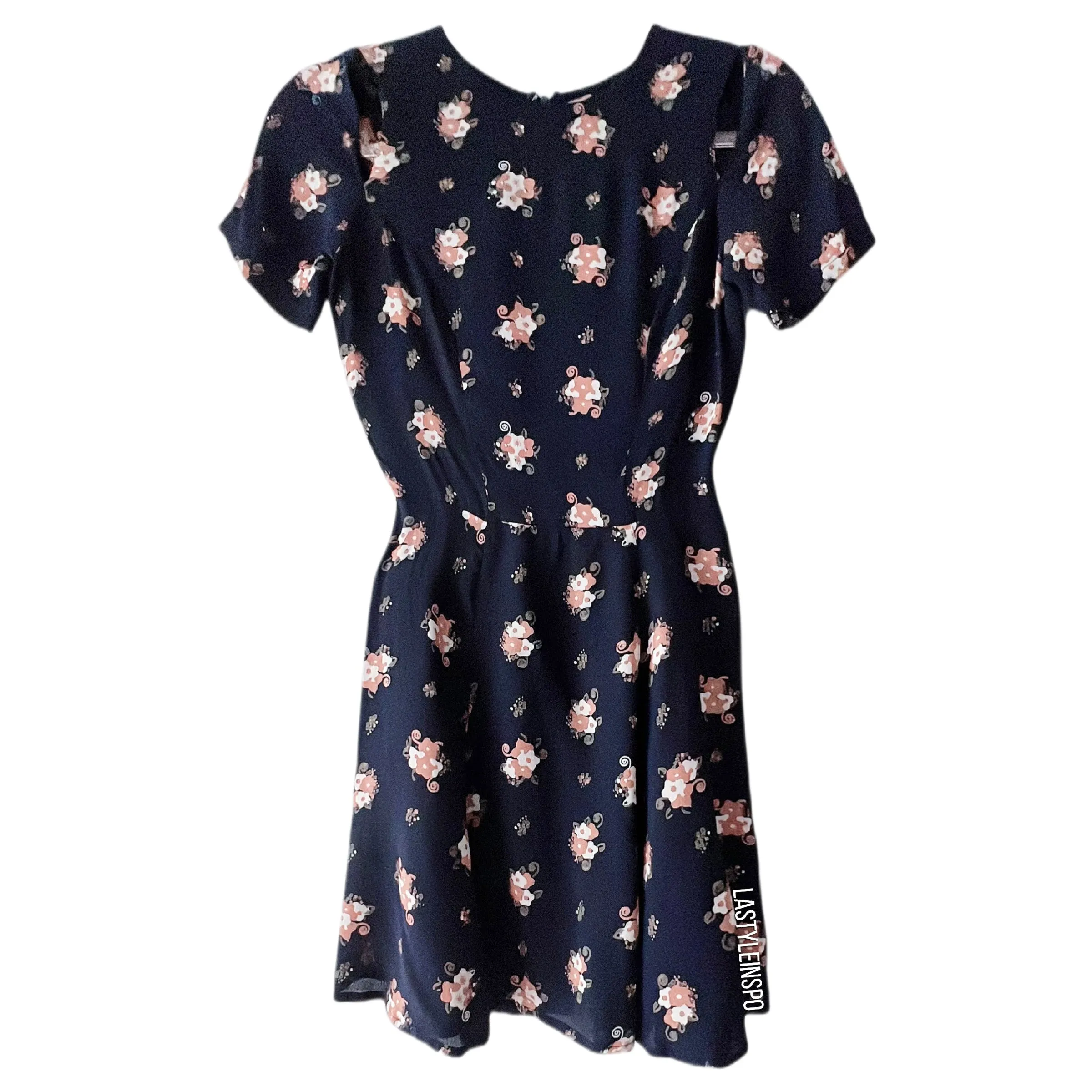 Reformation Cut Sleeves Floral Dress Blue Size 0