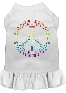 Rhinestone Rainbow Peace Dress White 4x (22)