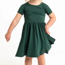 Sea Moss Short Sleeve Twirl Dress