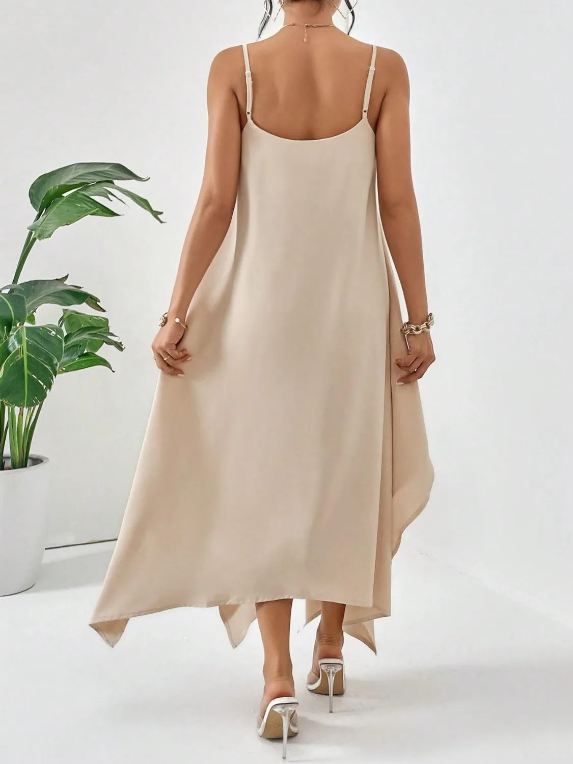 Sleek & Chic: Scoop Neck Midi Cami Dress