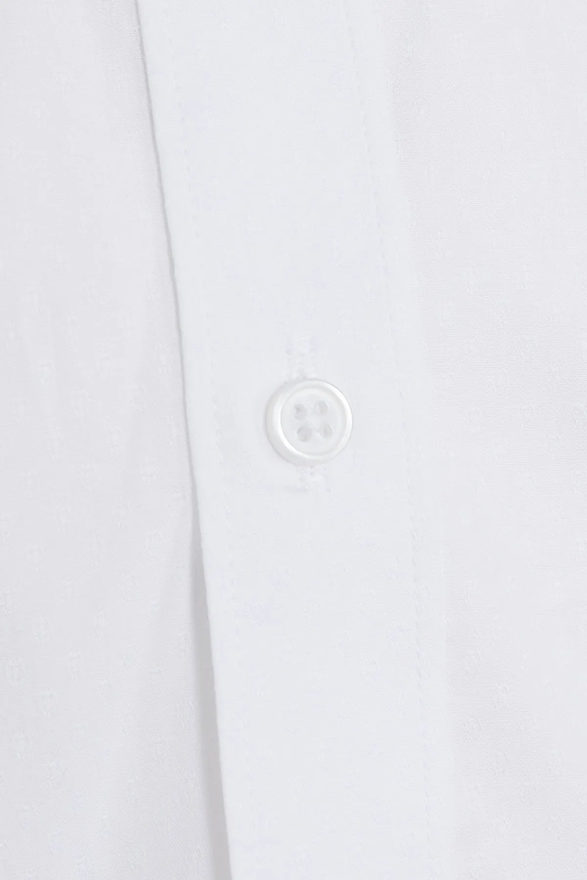 Slim Fit Long Sleeve Cotton White Dress Shirt