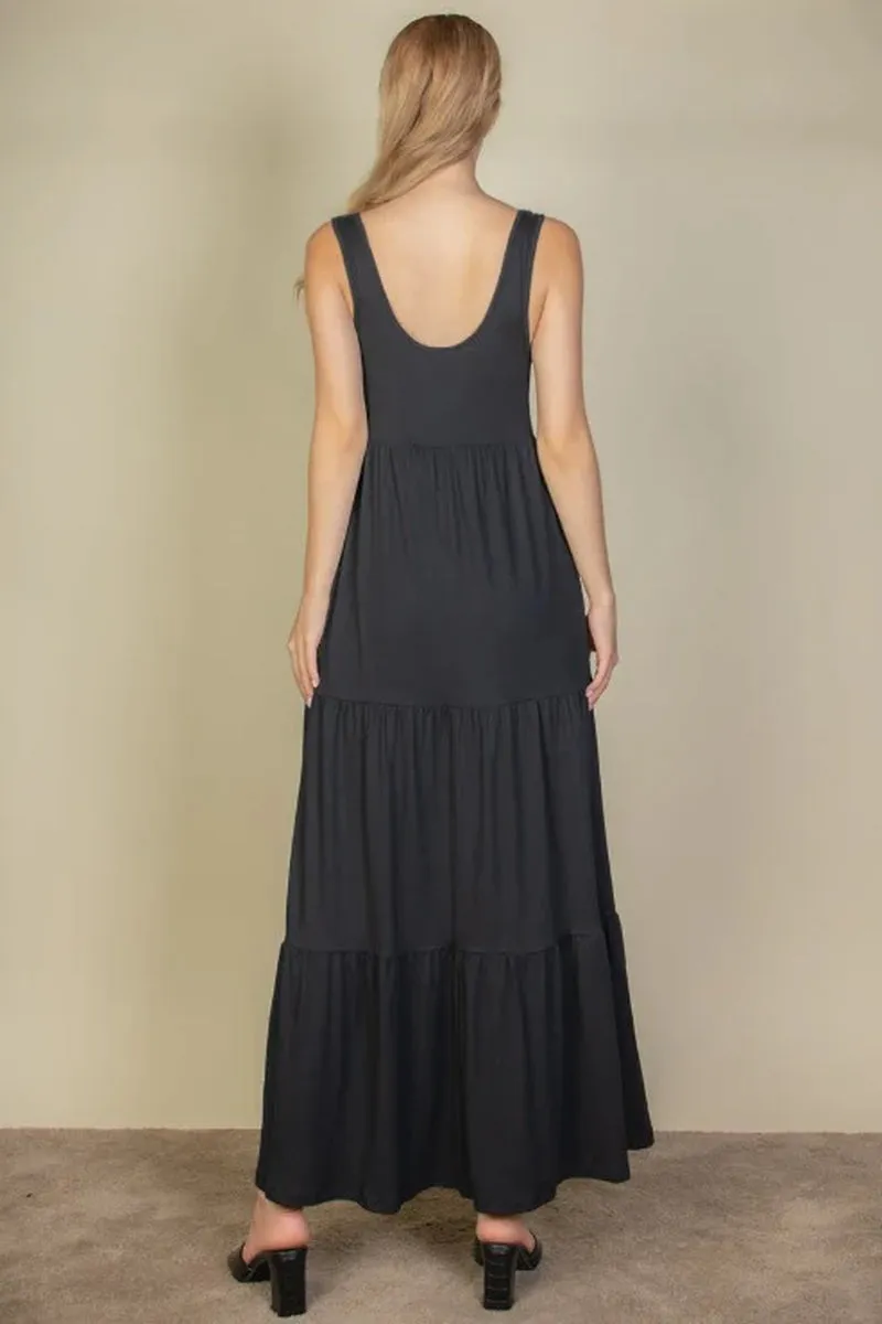 Solid Layered Hem Dress (CAPELLA)