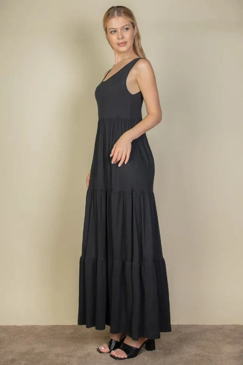 Solid Layered Hem Dress (CAPELLA)