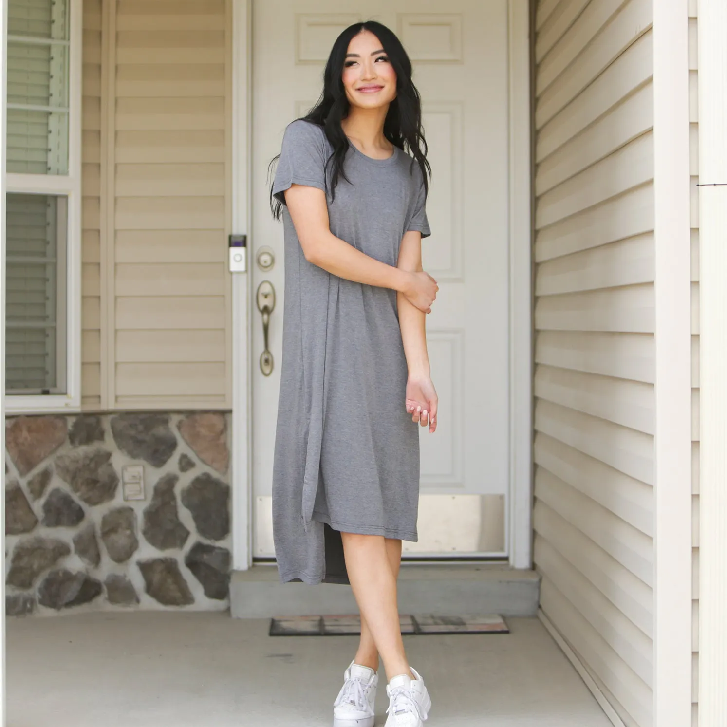 Split Hem T-Shirt Dress