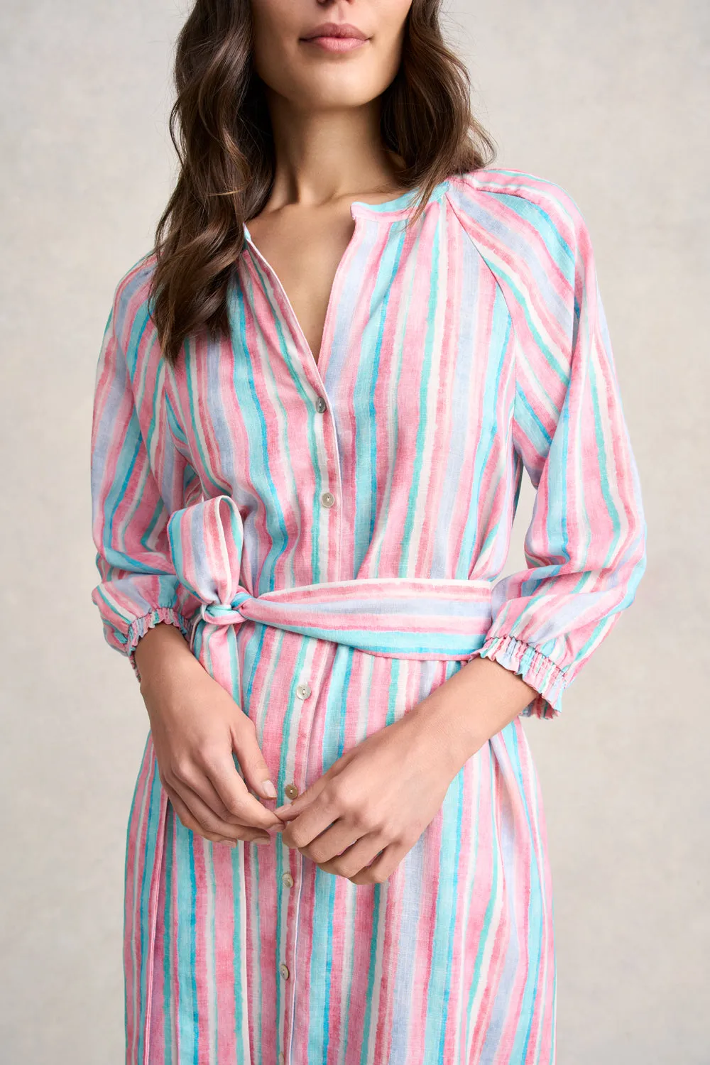 Stripe Resort Shirt Dress