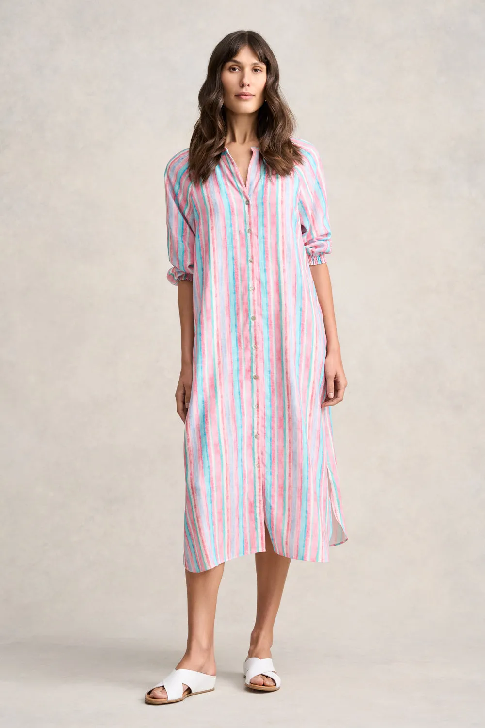 Stripe Resort Shirt Dress